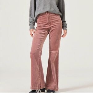 ROLLA'S Dusty Pink Corduroy Flare Jeans